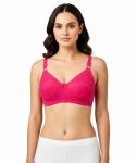 Intihug Glossy Rani Pink Bra | Vibrant Shine & Comfort