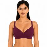 Intihug Chick Lit Purple Bra | Premium Cotton Spandex Fit | Non-Padded