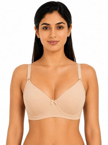 Intihug Chick Lit Skin Bra | Premium Cotton Spandex Fit | Non-Padded
