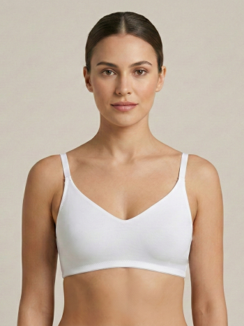 Intihug Enchant White Bra | Premium Cotton Classic Fit