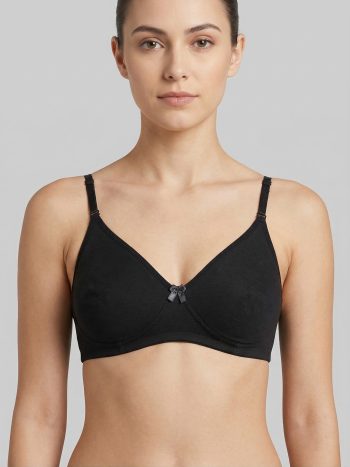 Intihug Grace Black Non Paded Bra | Moulded bra